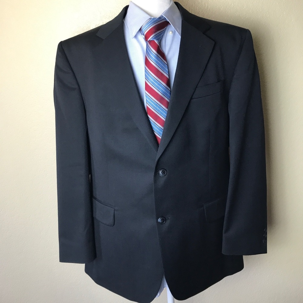 David Taylor Black Two Button Blazer - image 1